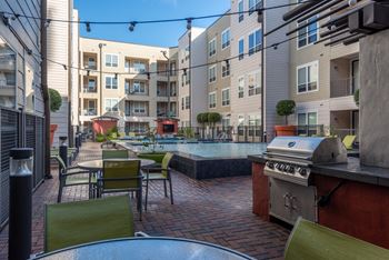 Poolside patio